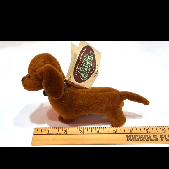 Cottage Collectibles By Ganz Small Plush Schneider Dachshund 1995 By Lorraine - Picture 8 of 9